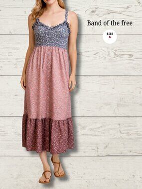 chinese dress ladies Elwyna Dusty Rose Tiered Maxi Dress
